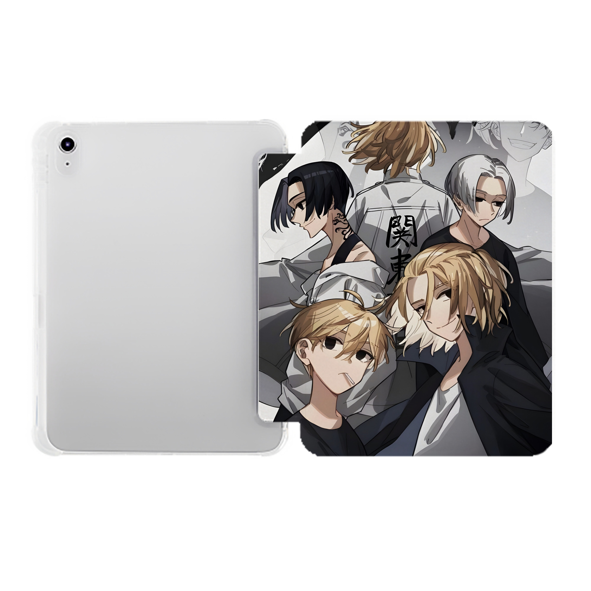 （画像用） 東京リベンジャーズ Tokyo Revengers IPad ケース ペン収納付き 三つ折りスタンド PUレザー×シリコン 対応機種9.5/10.5/10.9インチ